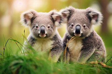 a pair of cute koalas