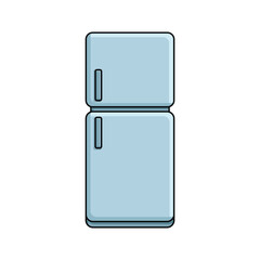 Refrigerator icon. Fridge appliance kitchen and household theme. Isolated design. Vector illustration