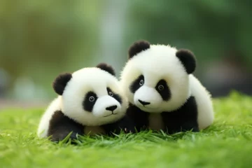 Raamstickers a pair of cute pandas © Yoshimura
