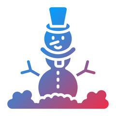 Vector Design Snowman Icon Style