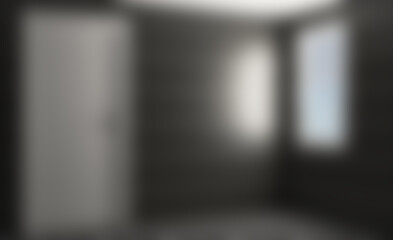 Scandinavian bathroom, classic  vintage interior design. 3D rendering.