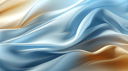 Obraz premium Digital Art of White Textile Transparent Silky Wavy Fabric Background