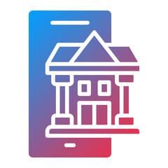 Vector Design Mobile Banking Icon Style