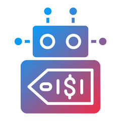 Vector Design Robot Cost Icon Style