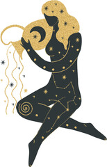 Golden aquarius horoscope zodiac signs woman