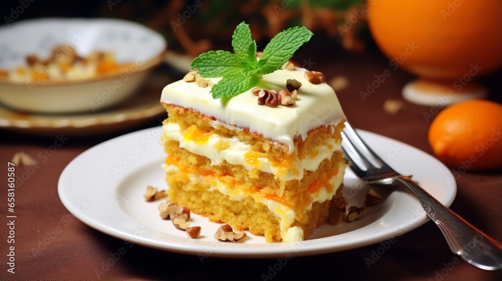 Canvas Prints carrot cake with butter cream