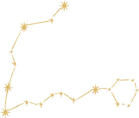 Golden Pisces  horoscope zodiac signs - obrazy, fototapety, plakaty