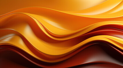 Obraz premium Abstract Yellow Metallic Liquid Paint Wavy Pattern Background