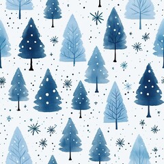 Obraz premium pattern with christmas trees, seamless, christmas background
