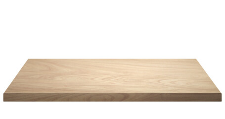 Wooden planks, wooden floors, wooden tables on a white background