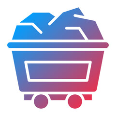 Mining Cart Icon Style