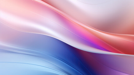 Naklejka premium Pastel Wispy Smooth Liquid Wave Abstract Background, Generative AI