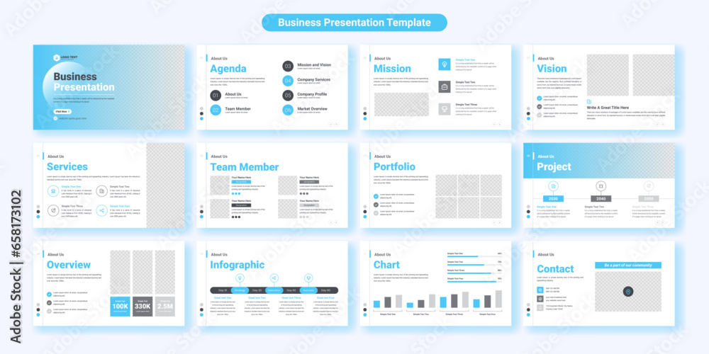 Poster creative business powerpoint presentation slides template design. use for modern keynote presentatio