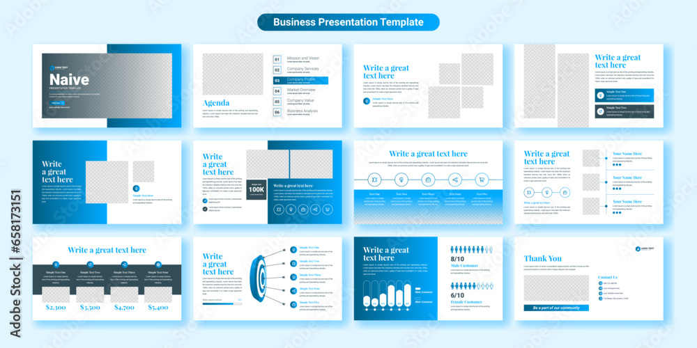 Canvas Prints creative business powerpoint presentation slides template design. use for modern keynote presentatio