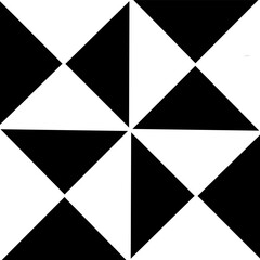 Abstract black and white triangle background.
