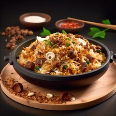 Obraz na płótnie Canvas Asian Rice with Meat