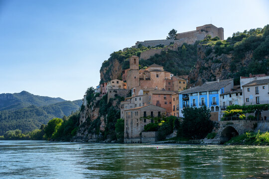 Miravet historic city in Tarragona region of Catalonia, Spain
