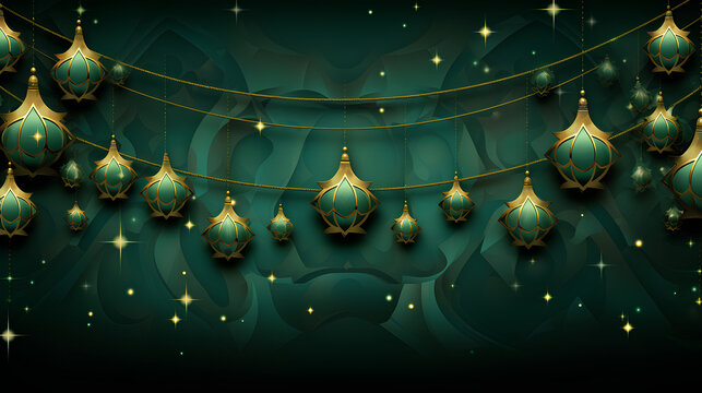  realistic image of poster background for islamic design