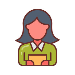 Secretary icon in vector. Illustration