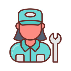 Mechanic icon in vector. Illustration