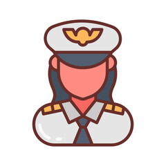 Naklejka premium Pilot icon in vector. Illustration
