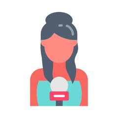 Reporter icon in vector. Illustration