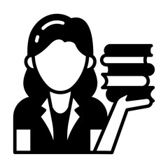 Librarian icon in vector. Illustration