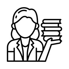 Librarian icon in vector. Illustration