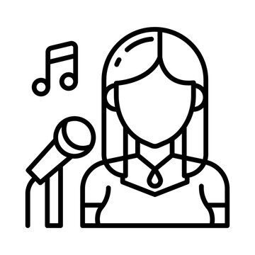 singer with microphone and musical note clip art preview