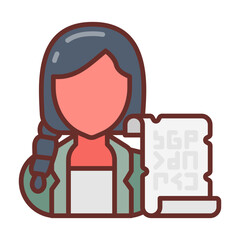 Historian icon in vector. Illustration