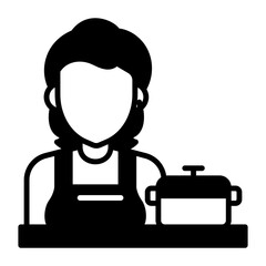 House Wife icon in vector. Illustration