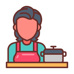 House Wife icon in vector. Illustration
