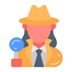 Detective icon in vector. Illustration