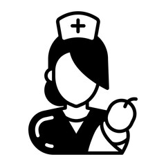 Midwife icon in vector. Illustration