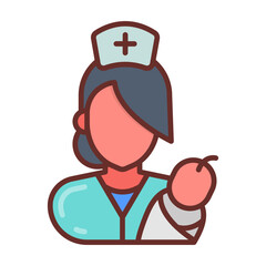 Midwife icon in vector. Illustration
