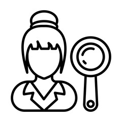 Auditor icon in vector. Illustration