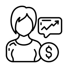 Trader icon in vector. Illustration