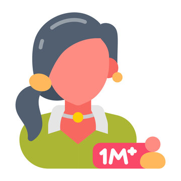 Influencer icon in vector. Illustration