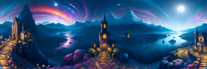 Gothic Fantasy Background - generative ai, üretken yapay zeka, 