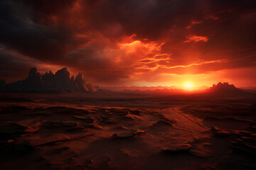 sunset at the beach