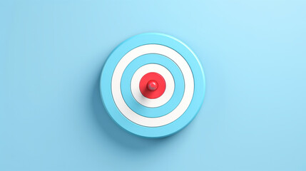 Target icon for seo or target marketing symbol against a blue background - obrazy, fototapety, plakaty