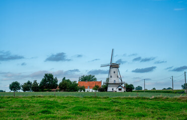 Old windmill in West Flanders, Belgium
