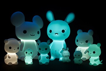 adorable luminescent beings. Generative AI