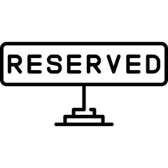 Reserved Tabel Banner Icon