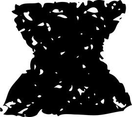 Abstract grunge texture shape, brush stroke, vector distressed texture.