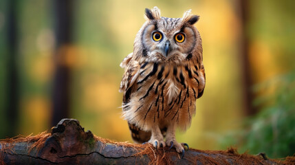 The Bare-legged Owl or Cuban Screech Owls at a nest on a tree. Gymnoglaux lawrencii.