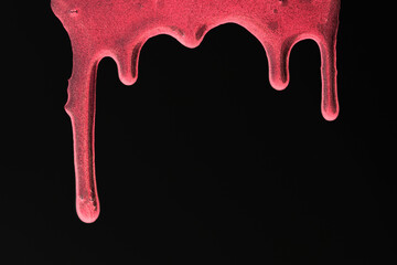 Black and pink abstract background. Colorful ink blots and stains, wallpaper print. Creative backdrop, chaotic paint brushstrokes, pattern for printing on card