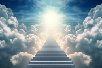 Fototapeta premium Stairway to Heaven - Ascending Pathway Leading to the Divine