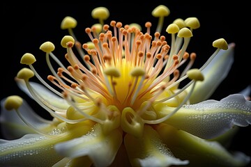 macro photographs of pistils and stamens