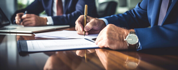 Sealing the Deal: Business Signatures and Document Agreements with the Power of the Pen.